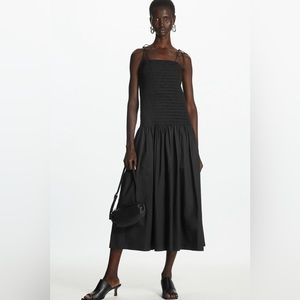 NWT Cos Shirred Midi Dress